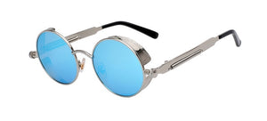 Women Round Metal Mirror Sunglasses