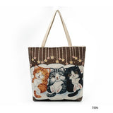 Women Canvas Striped Shoulder Bag