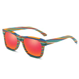 Women Wooden Polaroid Sunglasses