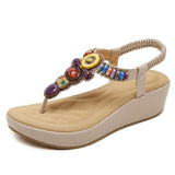 Women Summer Sandals Beads Plus Shoes