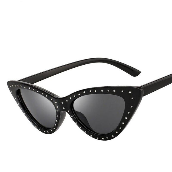 Women Triangle Cateye UV400 Sunglasses