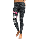 Women Skull Head Camouflage Leggings