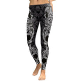Women Skull Head Camouflage Leggings