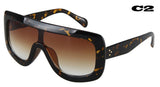 Women Vintage Big Frame Sunglasses