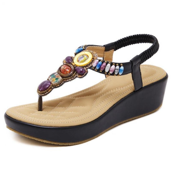 Women Summer Sandals Beads Plus Shoes