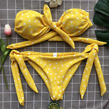 Polka Dot Thong Bikini Sexy Bandeau Brazilian Bikini