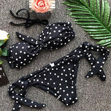 Polka Dot Thong Bikini Sexy Bandeau Brazilian Bikini