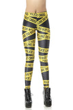 Women High Waist Police Line Leggings