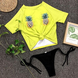 High Waist Pineapple Sports Bikini