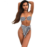 Visual Geometric Design High Waist Bikini