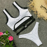 Swimwear Belt Wasit Off shouler Bikini
