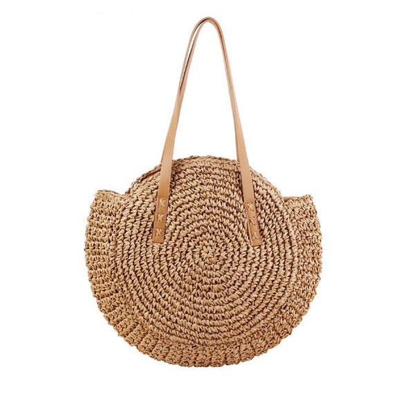 Women Summer Straw Beach Bag