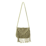 Women Rattan Woven Round Handbag