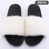 Women Fur Luxury Real Pink Slippers