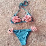 String bikini Brazilian Thong Geometric Bikini