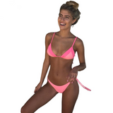 Solid Swimwear for Woman Patchwork Swimsuit String Bikini