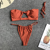 Swimwear for Women Bow Knot Bandeau Bikini