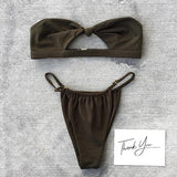 Swimwear for Women Bow Knot Bandeau Bikini