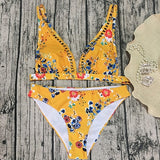 Women Swimsuit Floral Bikinis Set