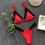 Mesh Swimwear for Solid High Cut
