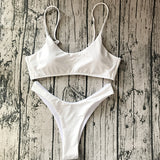 Sexy Women Triangle Padded Bra Push-up Thong Bikini