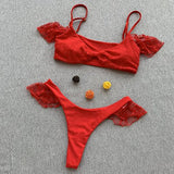 Swimwear for women Solid Lace Bikini