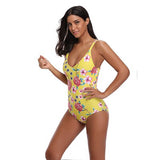 Floral Print One Piece Swimsuit